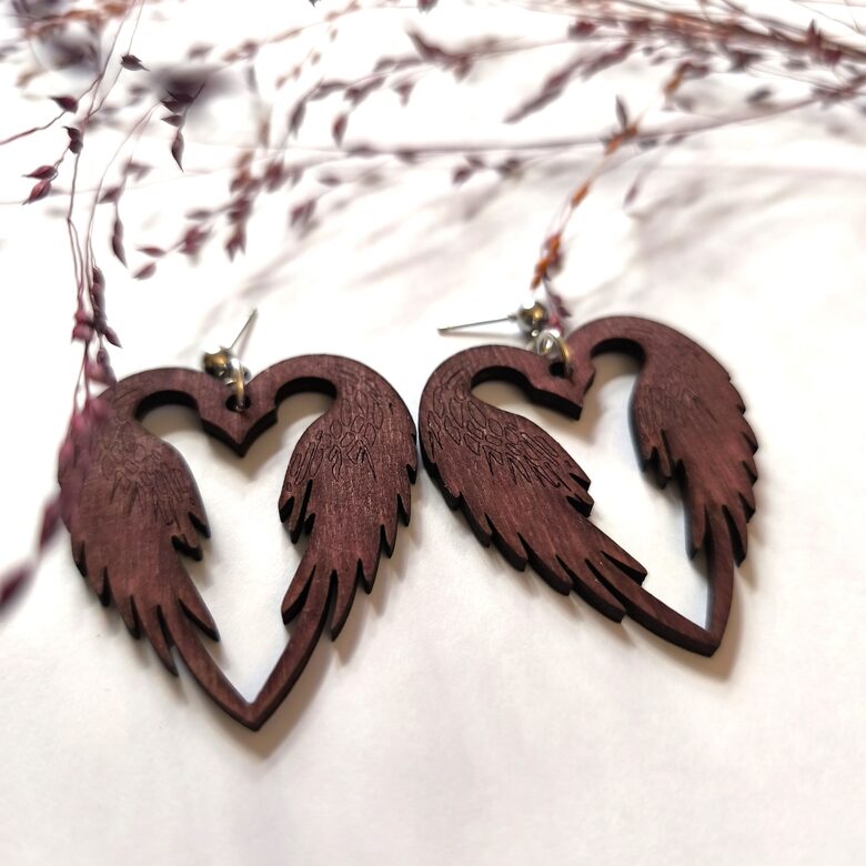 Koka auskari - Dubultspārni